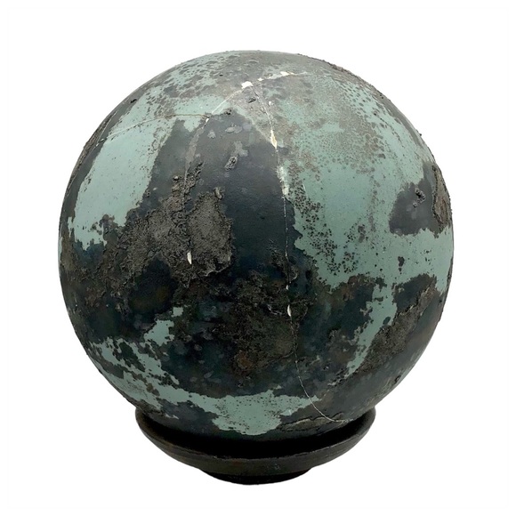 Coming Soon! Kintsugi Raku Pottery Globe Large Sphere Gold Crack Art Centerpiece - Picture 6 of 8